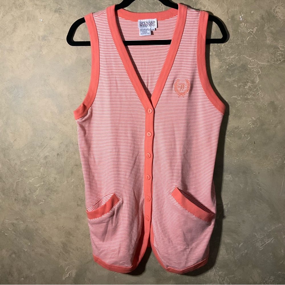 ​Vintage Spenard Weekend | 80s 90s Striped Tunic Vest | Tenniscore | M